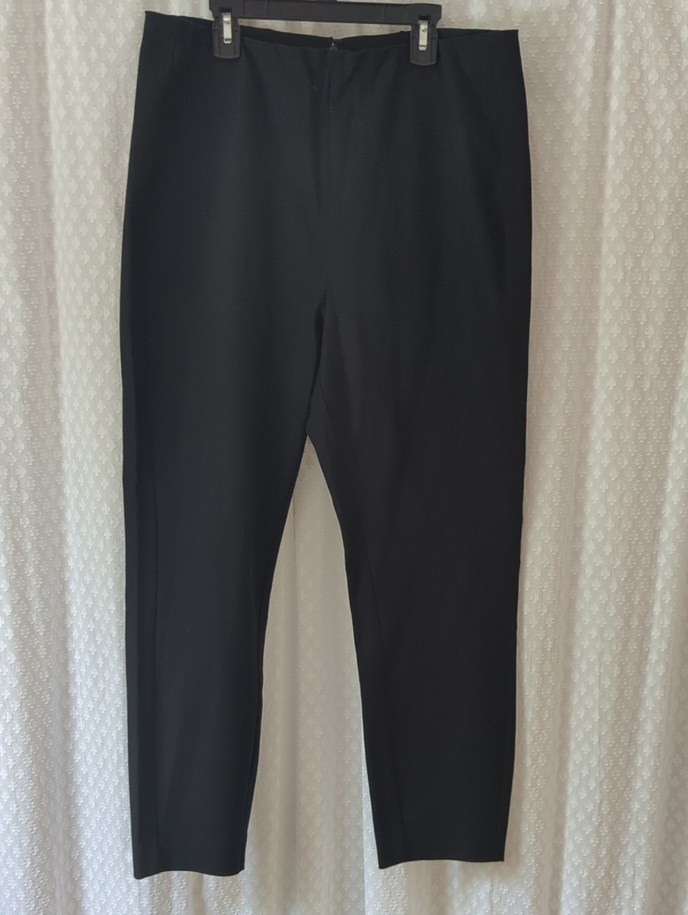 Nordstrom Black Flat Front Hidden Zipper Black Pants Women's 14